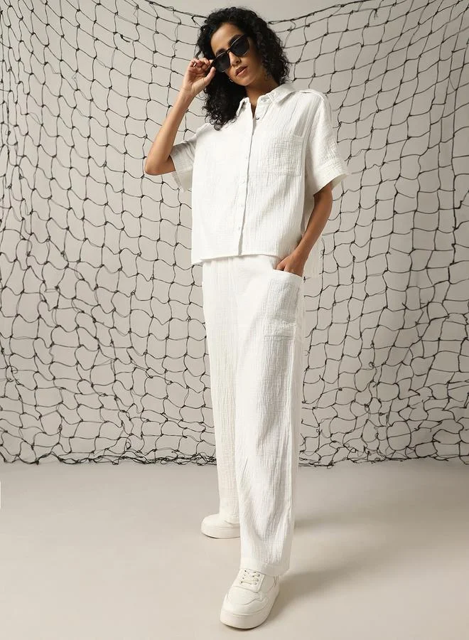 هوبرهولمي قميص بنطلون قطن خالص مزدوج التصميم